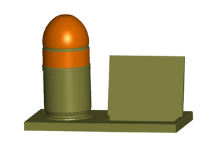 40mm bomba kartvizit tutucu genişletilebilir iş kart sahibi sahipleri el bombası 3d print model - Mito3D