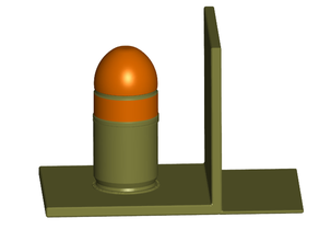 40mm granata reggilibri scorta segreta fermalibri i 3d print model - Mito3D