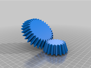 bevel gear - g1 18t g2 30t axis angle 45 ocp 500 customized 3d print model - Mito3D