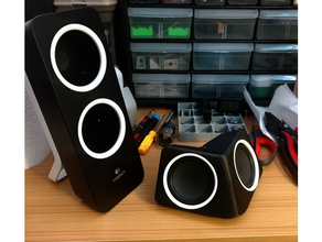 logibox z200 speaker mount stand 3d print model - Mito3D