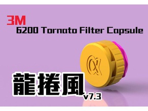 3m filter - capsule gas mask standard lock 3d print model - Mito3D