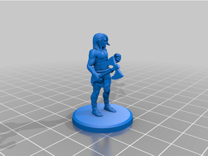 d&d barbarian dnd miniature 3d print model - Mito3D
