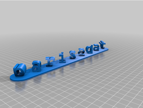personnalisé triple blocs lettre ambigram 3d print model - Mito3D