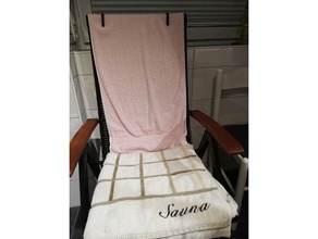 handtuchklammer clip serviette handtuchhalter handtuch halter klammer sauna stuhl porte 3d print model - Mito3D