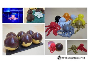vorgeformte octopus Bälle anycubic i3 mega artikuliert Essen 3d print model - Mito3D