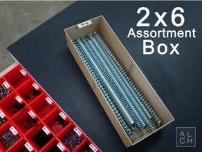 assortment box 2x6 organization organizer small parts storage tools tool workshop organiser 3d print model - Mito3D