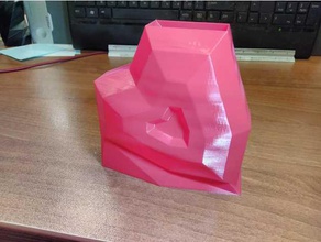 vase-heart heart valentines day vase 3d print model - Mito3D