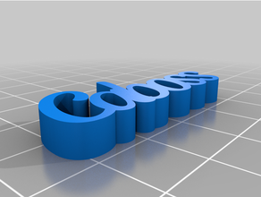 customized text font test caboss 3d print model - Mito3D