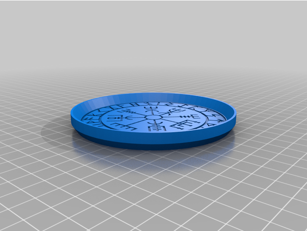 viking compass coaster norse stackable 3D print model - Mito3D