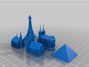 mini bâtiments 2 3d print model - Mito3D