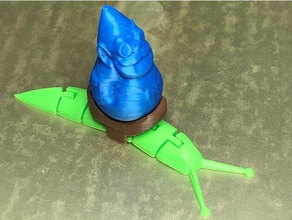 slug sela gnome weeble animais articulada 3d print model - Mito3D
