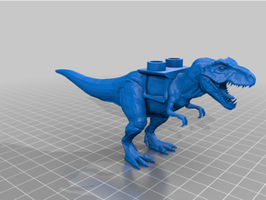 lego uyumlu Çift rex dinozor 3d print model - Mito3D