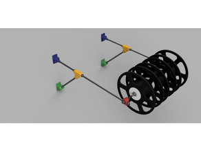 wall fixed filament spool holder 3d print model - Mito3D