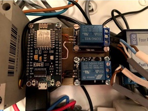 esp8266 + 2 relais soutien monter rail din arduino nodemcu 3d print model - Mito3D