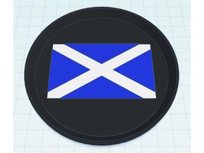 scotland flag coaster tri color stackable 3d print model - Mito3D