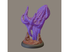 darkmantle 28mm miniatura besta cavernas cefalópode criatura dnd masmorras dragões mágica miniaturas monstro polvo pathfinder rpg pequena lula tampo mesa tentáculos underdark 3d print model - Mito3D