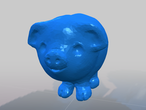 wilhelmina pig piglet 3d print model - Mito3D