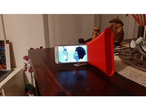 xiaomi redmi 5a supporto megafono bellucci cellulare telefono marco mbellucci mobile stand diffusore passivo portacellulare per smartphone altoparlante 3d print model - Mito3D