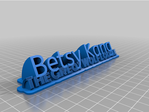 betsy personalizado 3d print model - Mito3D