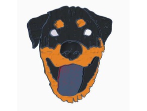 rottweiler imán perro nevera mascota puzzle 3d print model - Mito3D