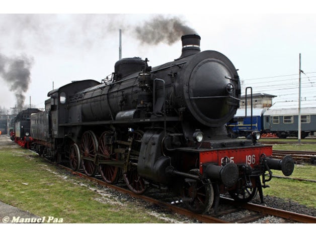 italian steam locomotive gr685 italian locomotive model steam steam locomotive train 3D print model - Mito3D