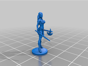 human female barbarian 3d print model - Mito3D