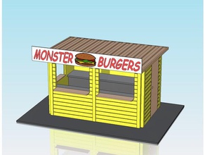 1 32 escala burger cabana modelo slot car 3d print model - Mito3D