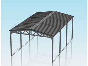 1 32 escala telhado inclinado garagem modelo slot car 3d print model - Mito3D