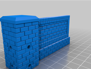 brick wall magnet modular 3d print model - Mito3D