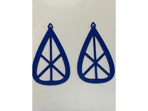 teardrop earrings accessory clothes cosplay daily ear earring fasion 3d print model - Mito3D