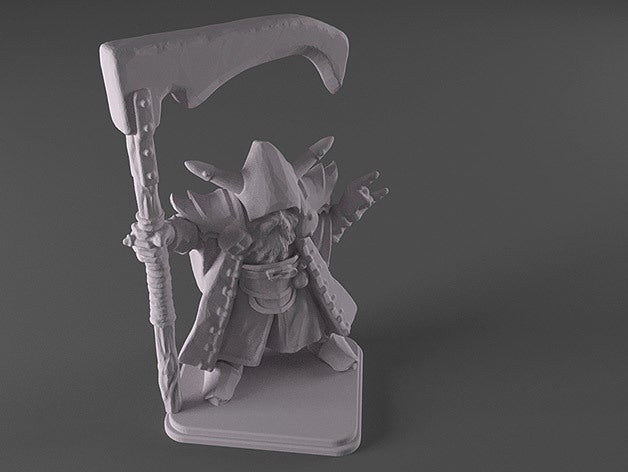 advanced heroquest - chaos sorcerer 28mm 32mm dnd dungeons dragons fantasy heroic scale miniature oldhammer tabletop warhammer 3D print model - Mito3D