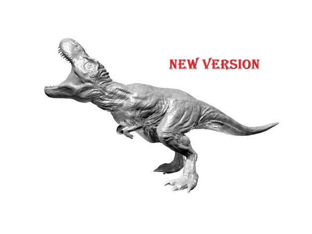 t-rex jurassic park animal dino dinosaur figure jurassicpark monster rex statue trex tyrannosaurus 3D print model - Mito3D