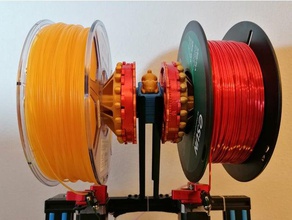 a10m çift otomatik geri sarma makara tutucu autorewind filament biriktirme geeetech 3d print model - Mito3D