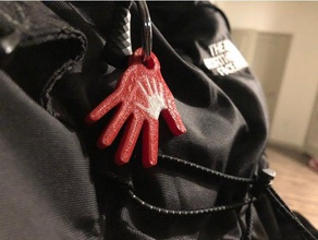 helping hand keychain - dual extrusion fun hands project hhp 3d print model - Mito3D