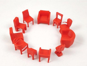gan-generated chairs 3d print model - Mito3D