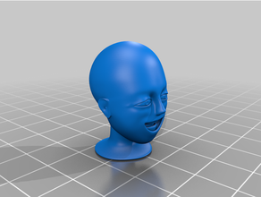 friendly face head 3d print model - Mito3D