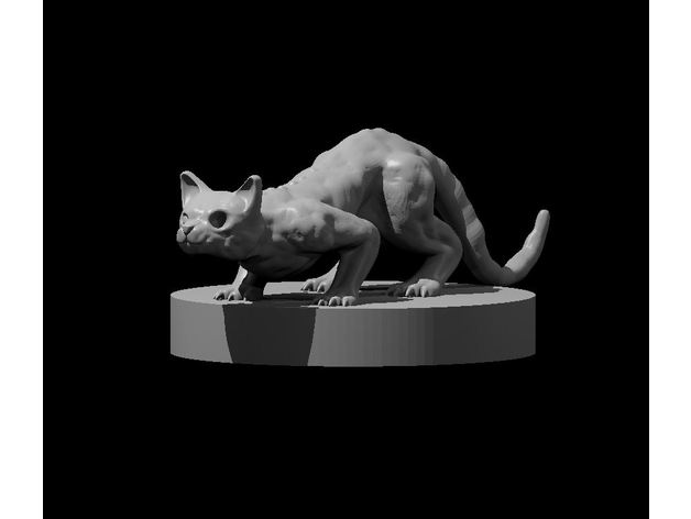 zombie cat undead 3D print model - Mito3D