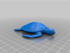 tartaruga chave cadeia 3d print model - Mito3D
