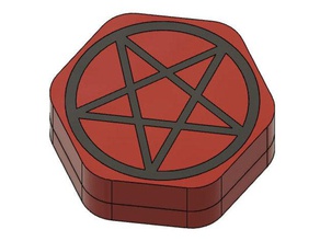 7 sterben Pentagramm inlay Würfel box 40k dungeons dragons gaslands warhammer 3d print model - Mito3D
