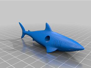 tubarão chave cadeia 3d print model - Mito3D