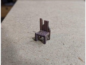 broken chair 28mm heroic scale boardgame furniture gaming gloomhaven 3d print model - Mito3D