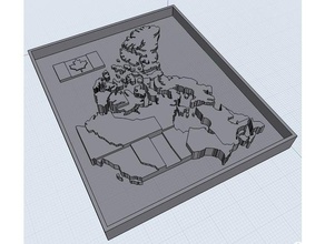 3d Karte Kanada cool flag Spaß 3d print model - Mito3D