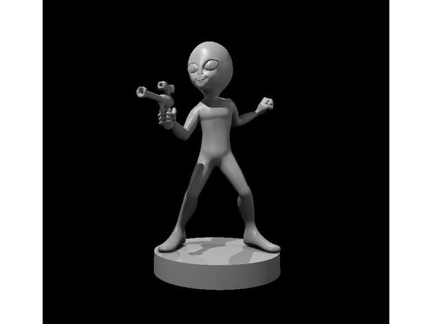 grey alien blaster 3D print model - Mito3D