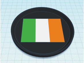 İrlanda bayrağı coaster renkli 3d print model - Mito3D