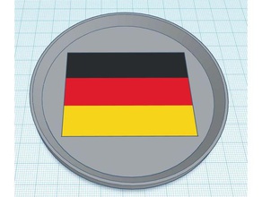 bandiera tedesca coaster colore tedesco mulit impilabile 3d print model - Mito3D
