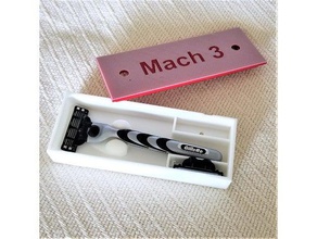 mach3 razor travel case holder gillette 3d print model - Mito3D