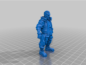 cyberpunk personagem masculino 2077 soldado tampo mesa 3d print model - Mito3D