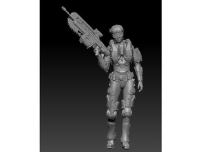 femme soldat miniature sla 3d print model - Mito3D