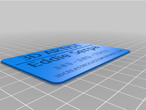 personalizado business card maker 3d print model - Mito3D