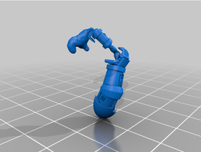 smoke grenade throwing space warrior hand chunky edition 3d print model - Mito3D